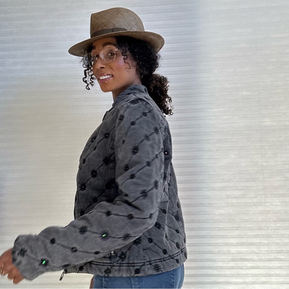 Desigual Quilted Sequin Denim Jacket - Picture 8 of 14